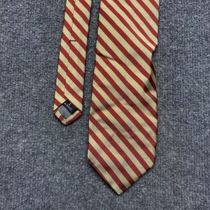 Robert Talbott Striped Tie Red Gold Length 57-60 Width 3.5 Preppy Classic